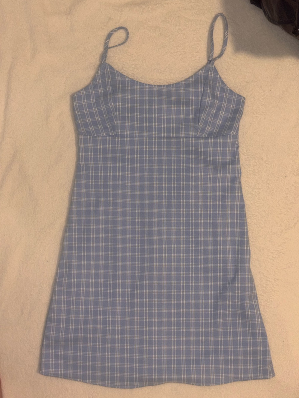 Brandy Melville Blue Plaid Slip Dress